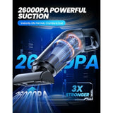 Handheld Vacuum Cordless 26 000 Pa High Power Suction Portable for Home