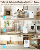 32 Pint Dehumidifier With Drain Hose For Basement Home Large Room