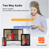 Tuya 3MP WiFi wireless Smart video doorbell Outdoor doorbell camera