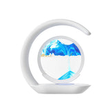 15W Wireless Charger with Quicksand Painting Night Lamp for iphone 16 Pro
