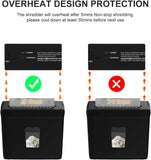 Paper Shredder for Home, 5-Sheet Cross Cut with 2.38-Gallon Basket, P-4 Security Level, 4-Mode Design, Shreds Paper/Credit Card,