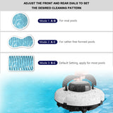 Robotic Pool Cleaner with Dual Motors Self Parking for Flat Ground Pools