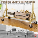 Heavy Duty Clothes Rack Load 450 LBS, Metal Garment Rack, Standing Rolling