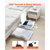 Underbed Storage Box, 2-Pack, Rolling (101 x 51 x 15 cm), for Clothes, Shoes