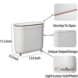 Luxury Large Capacity Trash Can Gold Luxury Trash Can High push Plastic Kitchen Trash Can with Lid Bathroom Trash Can