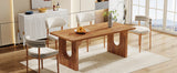 Tribesigns Modern Dining Table for 6 to 8 People, 71" Large Kitchen Dining Table with Wood