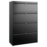 4 Drawer Metal Lateral File Cabinet with Lock for Home Office School Letter