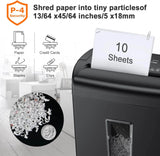 10-Sheet Cross Cut Paper Shredder, 5.5 Gal Home Office Heavy Duty for Credit Card