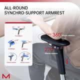 Ergonomic Office Chair with Footrest,Office Chair with 136° Recline, Ergonomic Desk Chair
