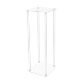 10Pcs Acrylic Vase Wedding Flower Stands Set, 23.6"H Clear Column Rack Geometric Display Stand