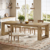 Tribesigns 86.61-Inch Dining Table for 6-8 People, Modern Narrow Long Kitchen Table