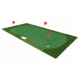 Golf Putting Training Mat 3 Flag Practice Putting Green Mat Movable