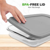 Glass Baking Dish Set with Lids for Oven - 8-Piece Casserole Dishes, BPA-Free