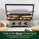 Griddler Indoor Grill Panini Press 5-in-1 Grilling Sandwich Maker with Dishwasher