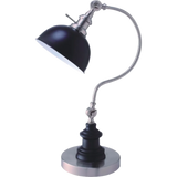 22"H SATIN NICKLE GOOD NECK TABLE LAMP