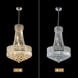 Crystal Chandeliers Light Fixture,6-Light Empire Style K9 Crystal Chandeliers