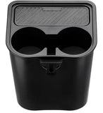 2-In-1 Car Cup Holder With Integrated Trash Bin And Removable Storage