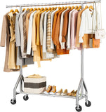 Heavy Duty Clothes Rack Load 450 LBS, Metal Garment Rack with Sturdy