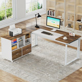 Tribesigns 2-Drawer Wood File Cabinet, Mobile Lateral Filing Cabinet