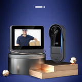 2.4G WiFi HD Doorbell Camera 4.3 Inch IPS Screen Smart Door Bell Waterproof