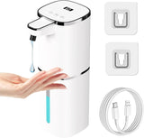 Automatic Soap Dispenser Touchless, USB Rechargeable with 9-Level Adjustable, 13.5oz Wall Mount for Kitchen Bathroom
