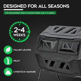 Compost Tumbler Bin 43 Gallon Dual Chamber Compost Bin - Ludes Gardening Gloves