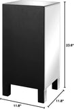 3-Drawer Mirrored Nightstand Set of 2, Glass End Table for Bedroom, Silver