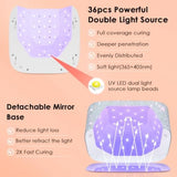 UV LED Nail Lamp Cordless 80W Rechargeable UV Light for Gel Nails Professional Gel Light Dryer
