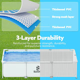 JOYFY Rectangular Above Ground Pool 10x6.8ft x 26inch Outdoor Frame