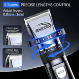 Men's Hair Clippers & Beard Trimmer Grooming Kit, 14-in-1 Cordless Rechargeable Haircut Set with LED Display