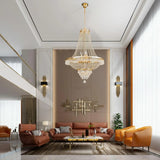 Luxury Crystal Chandelier, Modern Gold French Empire Crystal Ceiling Chandelier