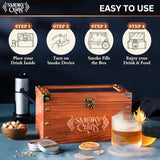 Old Fashioned Smoker Kit - Whiskey Smoker Kit with Smoking Gun Cocktail Smoke Box