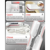 Hair Crimper Waves 4-Barrel Wave Curling Iron Shallow Wave Hair Curlers Hot Tool with Ceramic