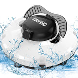 Robotic Pool Cleaner with Dual Motors Self Parking for Flat Ground Pools