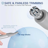 Nose Hair Trimmer for Men Women 2in1 Facial Hair Removal Trimmer Metal Body Rechargeable Waterproof Portable Nose Ear