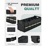 Trunk Organizer for Suv Large Truck Organizer Back Seat Storage Premium Collapsible MultiCompartment Car Organizers and Storage