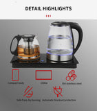 Glass Electric Kettle Cordless Water Boiler Fast Boiling BPA-Free Tea Kettle for Home