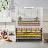 Food Dehydrator Machine,8-Tier Visible Food Dryer,Stainless Steel Food Drying Machine