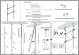 Garment Rack Hanger Organizer Ceiling Top & Floor Metal Closet