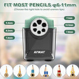 6-Hole Electric Pencil Sharpener Heavy Duty for 6-11mm Pencils 2 Pack