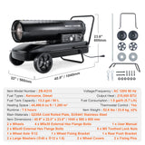 Portable Torpedo Diesel Space Heater with Thermostat Tank Energy