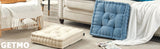 Getmo Resin Meditation Floor Pillow，Square Floor Pillows Seating for Adults