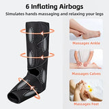 Leg Massager with Compression, Foot and Calf Massager for Swelling, Heat