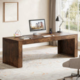 Tribesigns 79-Inch Extra Long Desk, Two Person Double Desk for Home Office