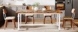 78.7 Inches Long Dining Table for 6-8 Person, Large Rectangle Wood Dining Table, Dinner Table (Only Table) (Black)