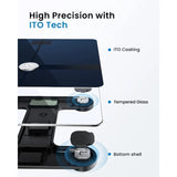 Smart WiFi Body Scale with Bluetooth Connectivity for Bathroom Use: Advanced 13Parameter Body Composition