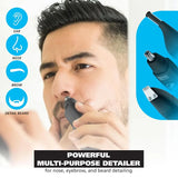 Pro Series Rechargeable Eyebrow Ear Nose Hair Trimmer for Men Painless DualTech Eyebrow Trimmer Facial Hair