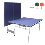 8*4.5ft Mid-Size Foldable Portable Ping Pong Table Set Indoor Use with Net