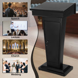 Metal  Lecterns Multi-Purpose Metal Podium Speaking Desk Large Capacity for Church
