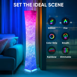 52" Simple Design Soft Light Floor Lamp, Morden Slim RGB 16 Color Remote